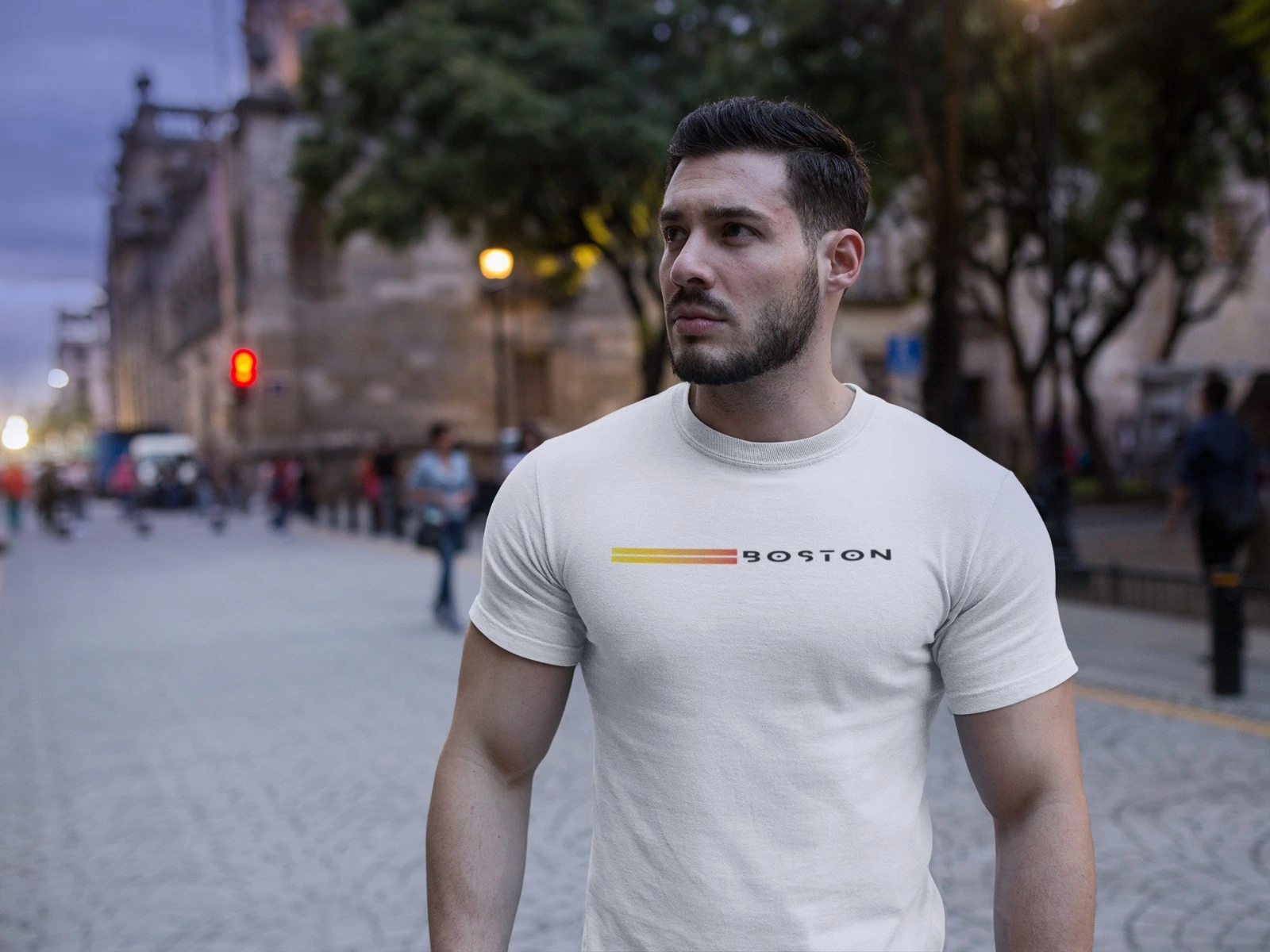 Camiseta Semioversize Boston Vibes