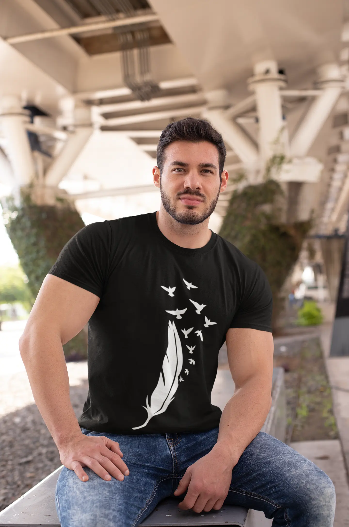 Camiseta Semioversize Wake of Wings